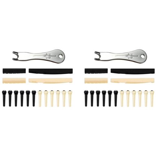 2X Guitar Bridge Pins Puller Pulling Remover Extractor Tool with 4 Pack Guitar Saddle Nut and 24 Pack Guitar Bridge Pins 1