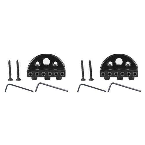 2X 6-String Guitar Strings Lock Nut Set Headless Electric Guitar String Locking Nut Set Guitar Bridge Accessories