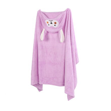 Hooded Baby Bath Towel 85 x 150cm Purple Absorbent