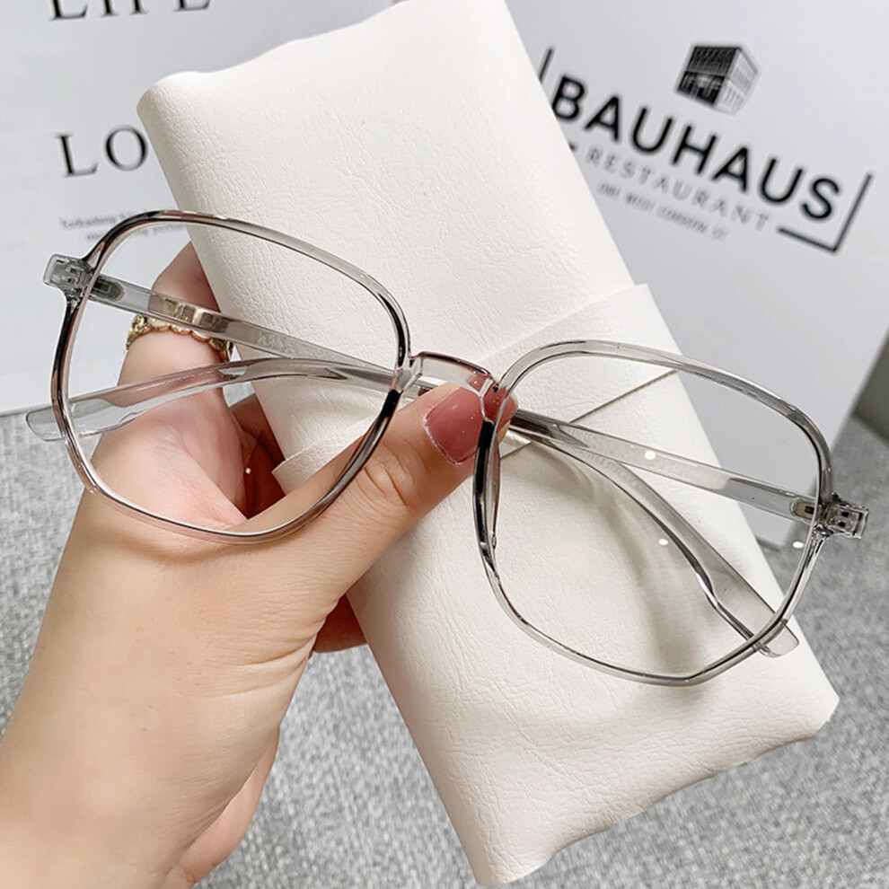 Dachuang Beauty (Transparent Gray Frame, 150) Gaming Glasses Anti Eyestrain Unisex Chromatic Mirrors
