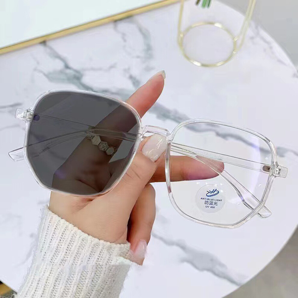 Dachuang Beauty (Transparent Frame, No Degrees) Gaming Glasses Anti Eyestrain Unisex Chromatic Mirrors
