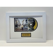 (Grey, White) Framed CD & Cover Art Display: Double Mounted with Title