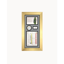(Gold) Personalized Golf Photo 3D Box Frame: Scorecard & Ball Display