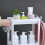 White 2-Layer Plastic Bathroom Tower Shelf 4