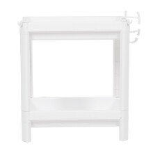 White 2-Layer Plastic Bathroom Tower Shelf
