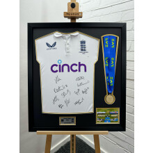 (Oak, White) DIY Cricket Shirt Frame: Women's Ashes Signed Jersey Display