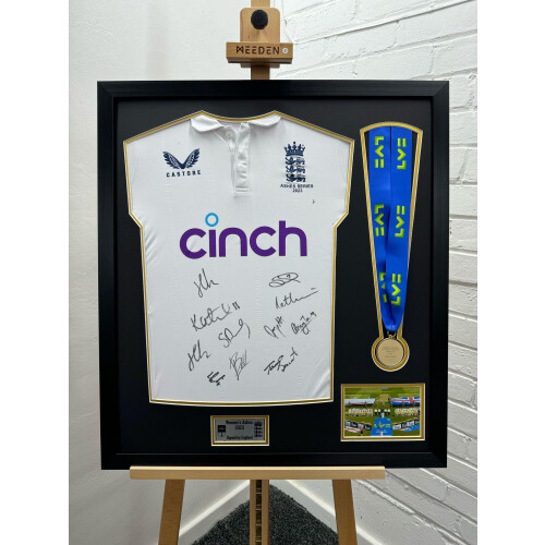 (Silver, White) DIY Cricket Shirt Frame: Women's Ashes Signed Jersey Display