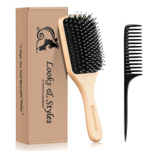 Hair Brush, Sosoon Boar Bristle Paddle