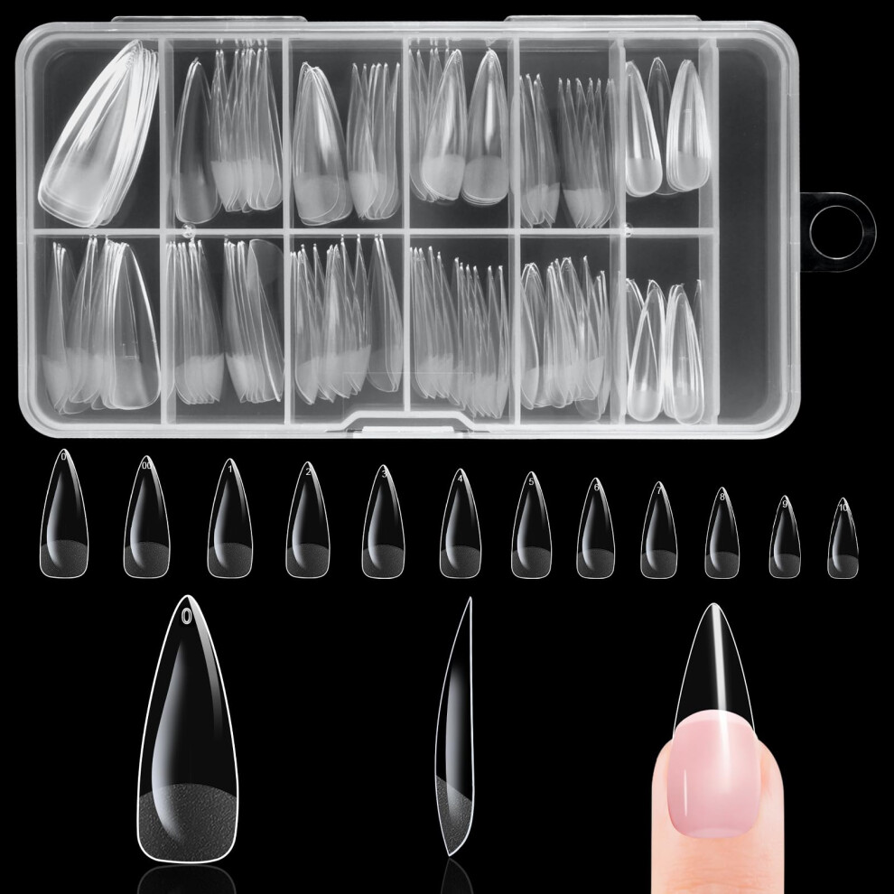 Butbu Long Almond Nail Tips, 120Pcs
