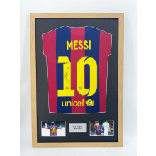 (Oak) DIY Football Shirt Frame: Black Mount, Photo & Plaque Options
