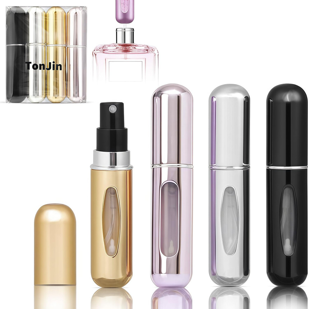 Tonjin 4Pcs 5Ml Perfume Atomiser Refillable