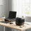 (Black) Dual Layer ABS Trash Can w/ Flip Lid 1
