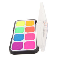 Kit de peinture pour visage d'Halloween à l'eau, 8 couleurs fluorescentes fluorescentes sèches rapidement