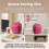 (Rose Red) Dual Layer ABS Trash Can w/ Flip Lid 4