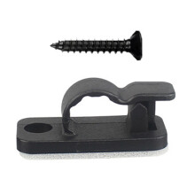 (Black No Adhesive) 50Pcs Cable Clips for Desk & Wall Wiring