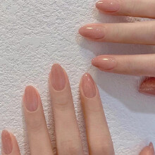 (Standard) Beige Gradient UV Gel Nails for Women