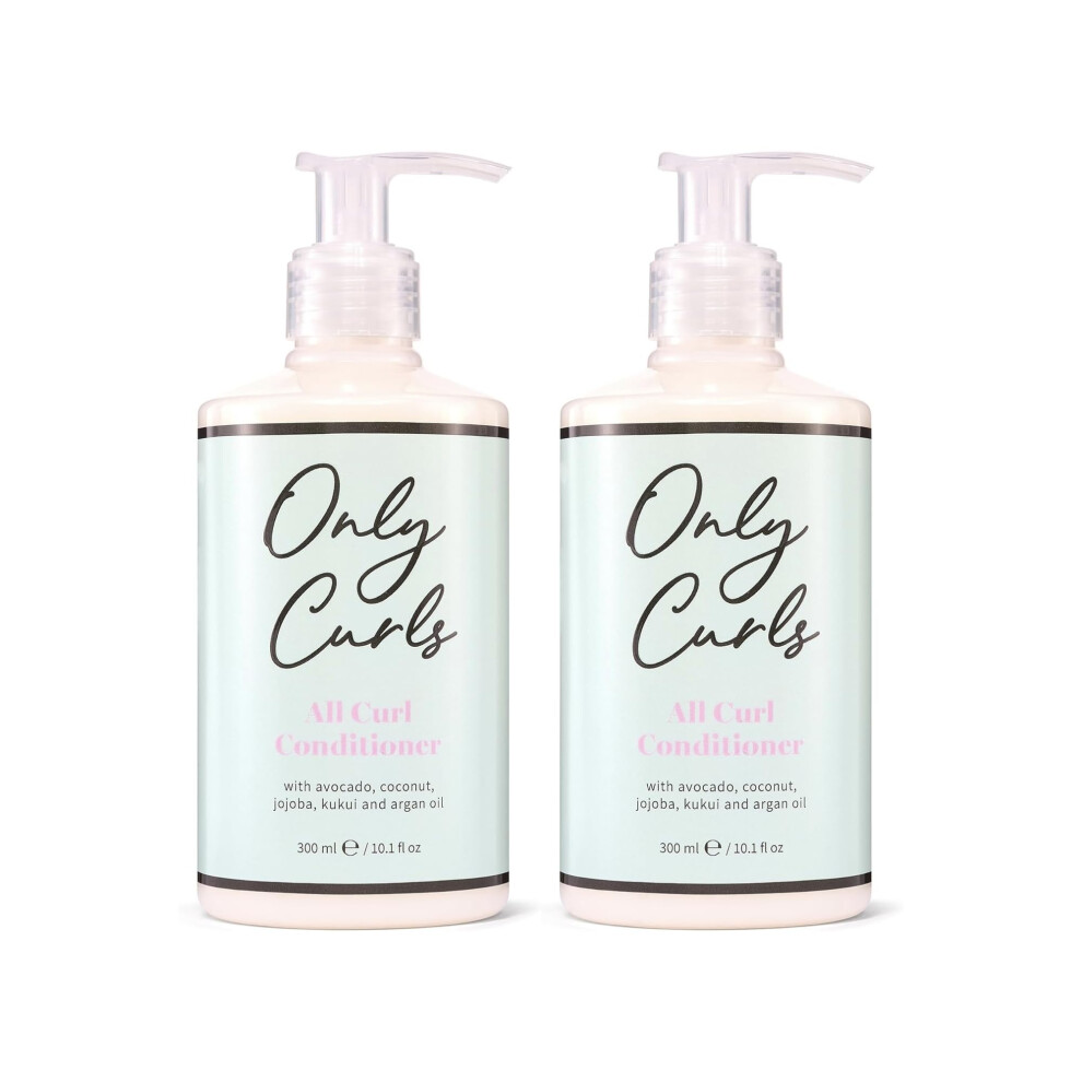 Only Curls All Curl Conditioner Duo, Curly Hair Care Conditioner, Silicone-Free, Gentle Formula, Hydrating, Gentle & Detangling, Soft, Defined, Frizz