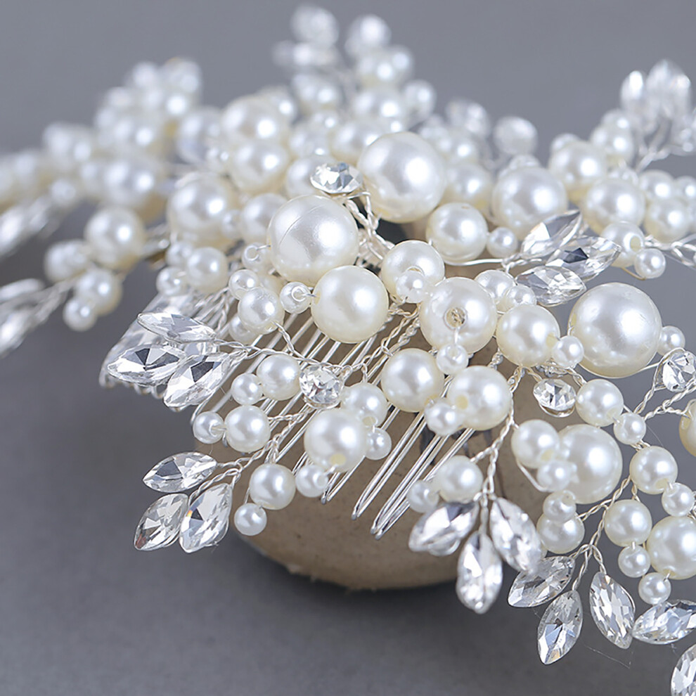 Roc-Electron Vintage Pearl Hair Comb For Wedding Styling