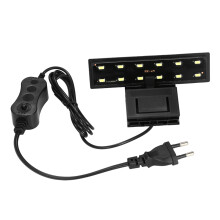 Ultradünne 12 LEDs Aquarium-Klemmleuchte 5W Weiß 130x75mm