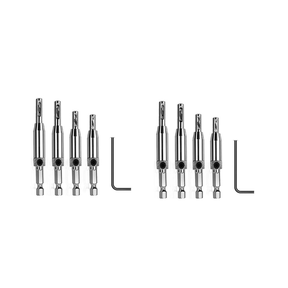 Center Drill Bit Set 10 Pcs Self Centering Hinge Tapper Core Drill Bit Set For Woodworking, Door Window Drill Bits 6032211559620