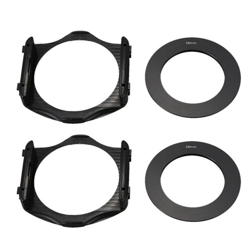 2pcs 58mm Adapter Ring + 3-Slot Filter Holder for Cokin P Series Camera