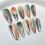 (Long Oval, L) Gradient Metallic Fake Nails - 50pcs 1
