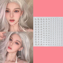 (Pearl 165) Face Glitter Crystals Stickers Face Glitter Rhinestone Decoration Stickers for Festival Outfit Mermaid Stickers
