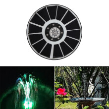 Colorful Solar Fountain Light 3.5W with 8 Nozzles & 900mAh Battery