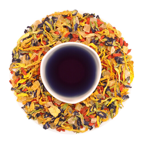 Früchtetee Mango Blue Tango – 50 g Blau