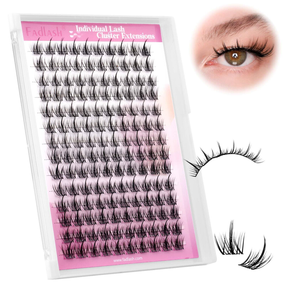 Fadlash Individual Eyelashes 140Pcs Cluster Lashes