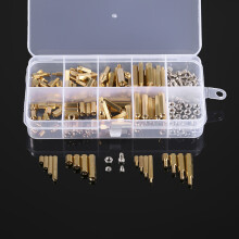 240PCS M2 M3 Brass Threaded Standoff Assortment PCB Hardware Hex Screws & Nuts