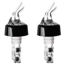 2X Automatic Measured Bottle Pourer Plastic Wine Pourer Clear Quick Measure Whisky Liquid Liquor Wine Cocktail Dispenser