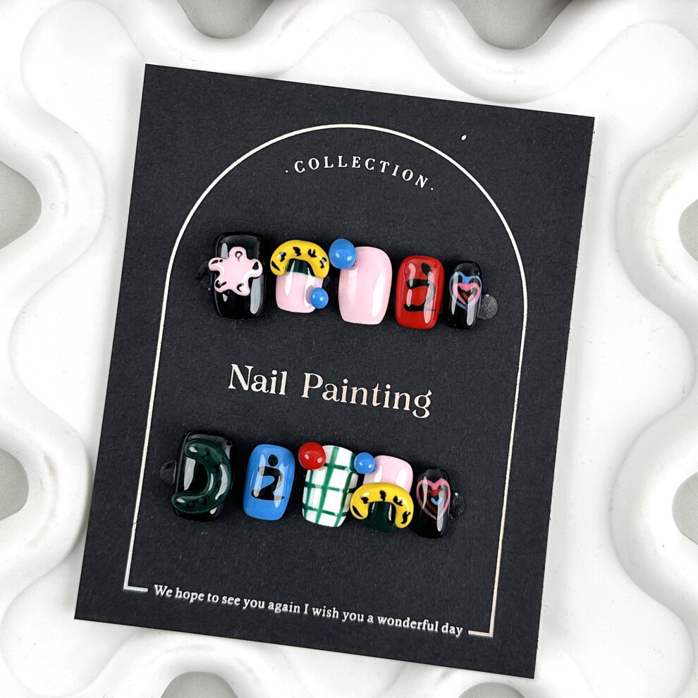 Dachuang Beauty (S) Unique Love Shape Handmade Nail Art