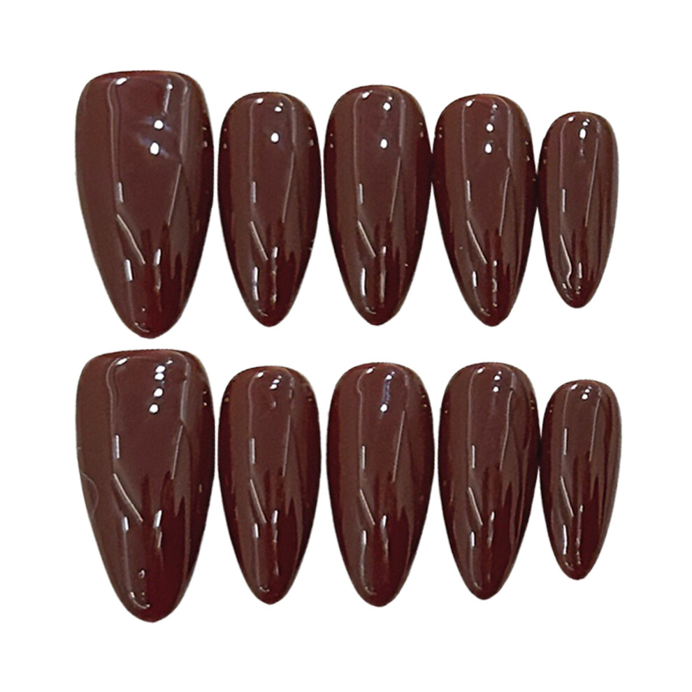 Dachuang Beauty (240) 10Pcs Long Almond Press On Nails Solid Color