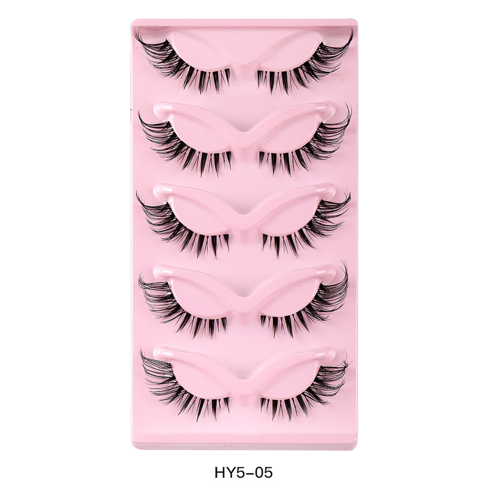 Dachuang Beauty (5) 5 Pairs Fluffy Fox Eye Lashes For Women