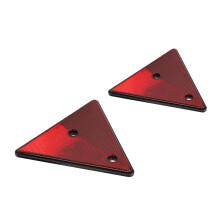 2 Pcs Red Triangle Safety Reflectors for Trailer Truck RV 15cm
