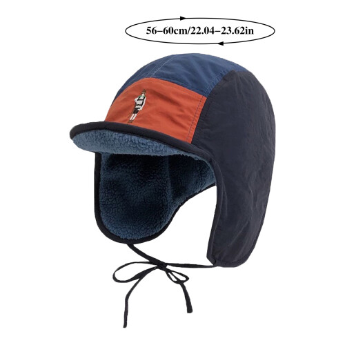 (Navy Blue) Windproof Thermal Winter Hat with Earflaps 1