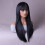 (Black) 24\" Platinum Blonde Straight Wig with Bangs 5
