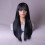 (Black) 24\" Platinum Blonde Straight Wig with Bangs 6