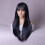 (Black) 24\" Platinum Blonde Straight Wig with Bangs 7