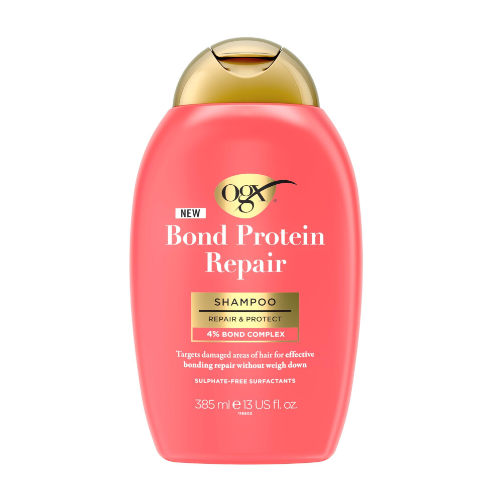 Ogx Bond Protein Repair Shampoo, Repair & Protect, With 4Percent Bond Complex, Targets Damaged Areas Of Hair For Effective Bonding Repair Without