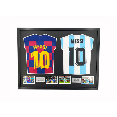 (White) Double Football Shirt Frame: DIY Jersey Display Case