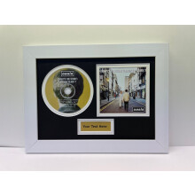 (Grey, White) Framed CD & Cover Art Display: Personalized Music Gift