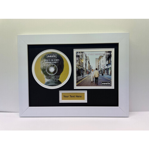 (Grey, White) Framed CD & Cover Art Display: Personalized Music Gift