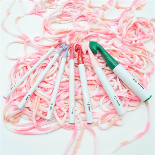 2X Crochet Hook Set,7/8/9/10/12/15/20mm Plastic Handle Crochet Hook Knitting Needles Thick  Tool DIY Crafts 1