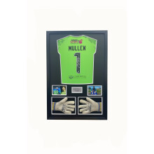 (Gold, Black) DIY Football Shirt Frame: Signed Jersey Display Case with Glove & Photo Option