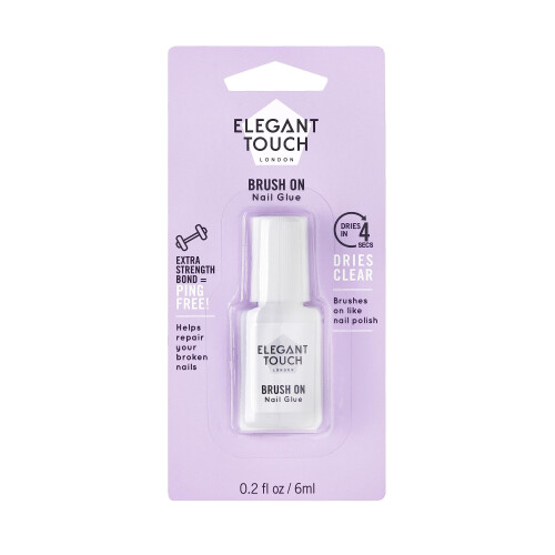 Elegant Touch Elegant Touch Brush On Nail Glue Clear 6ml