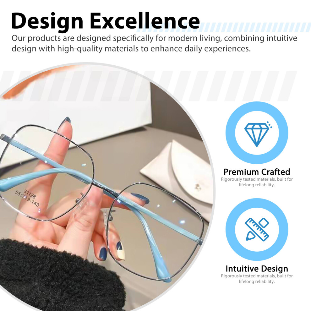 Dachuang Beauty Silver/Blue ( Agate 350Â°) Light Blocking Glasses For Women