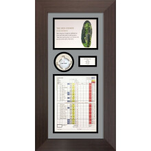 (Mahogany) Personalized Golf Photo 3D Box Frame: Scorecard & Ball Display