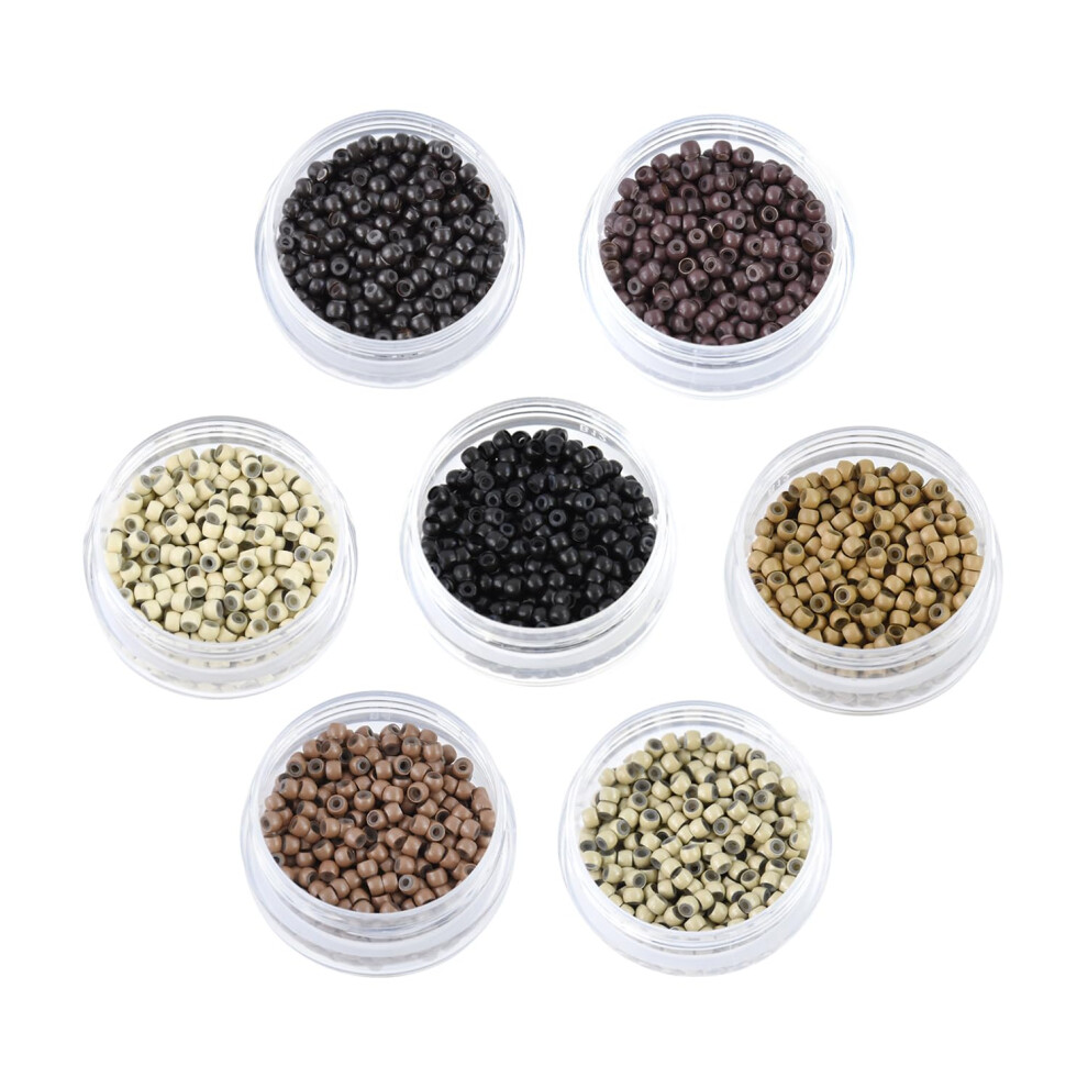 Yantaisiyu Unisex Light/Brown 1000Pcs/Lot 3.0Mm Silicone Lined Nano Rings